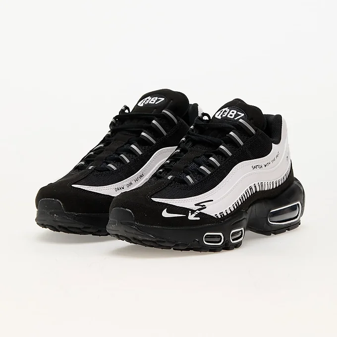 NK Air Max 95 ESS Black and White - Image 5